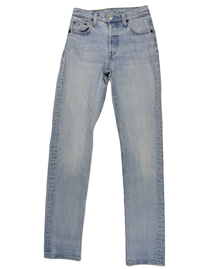 Levi's 501 Light Blue Straight Leg Denim Jeans 23W 32L