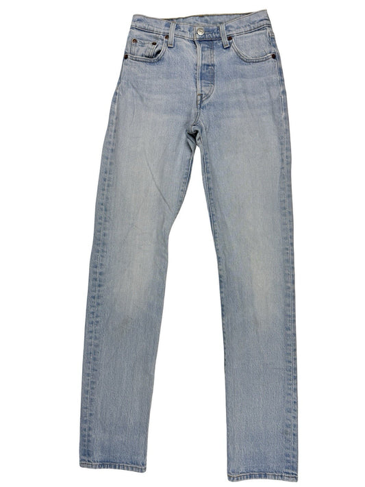 Levi's 501 Light Blue Straight Leg Denim Jeans 23W 32L