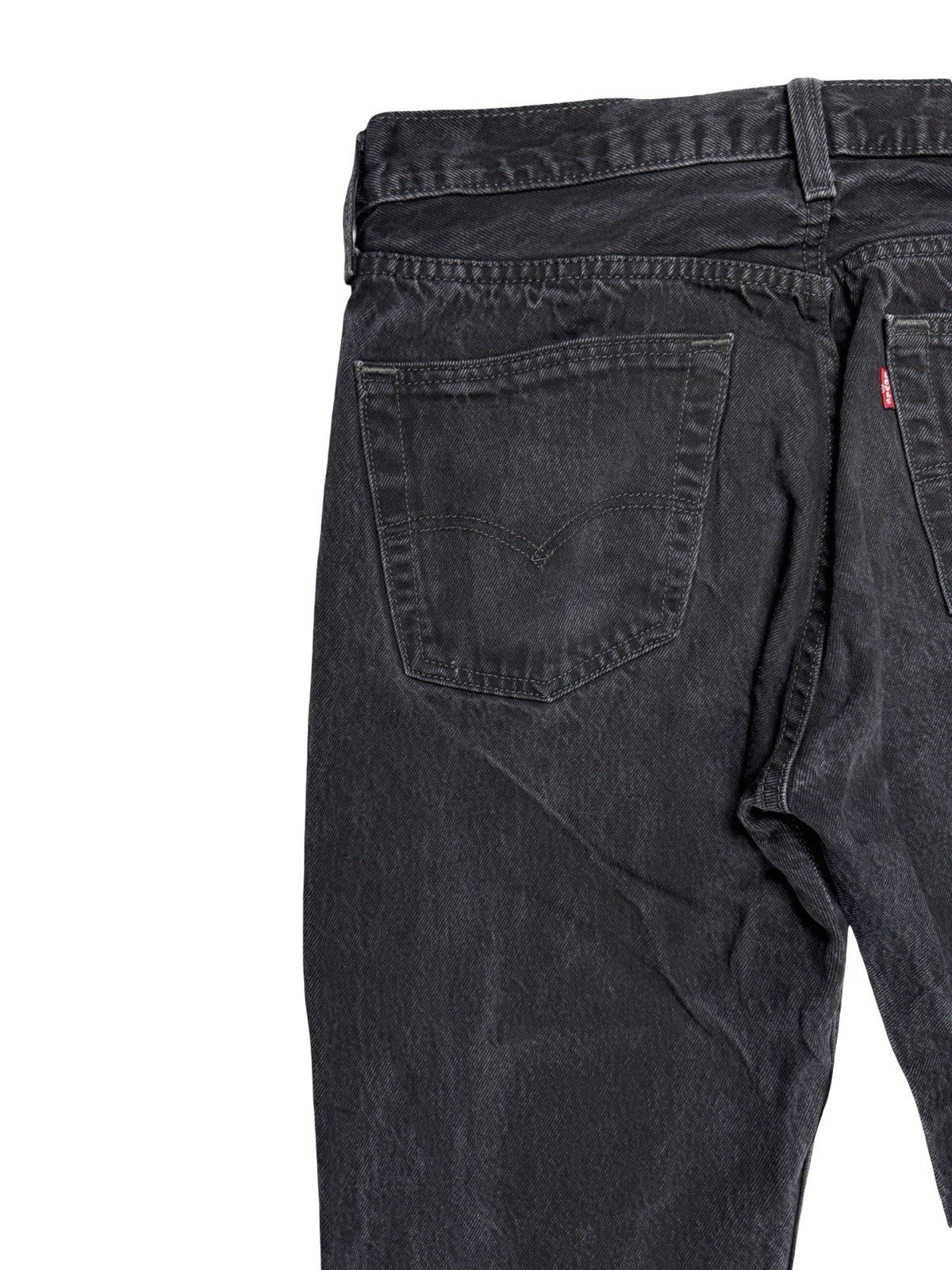 Levi's 501 Black Denim Straight Leg Jeans 34W 36L