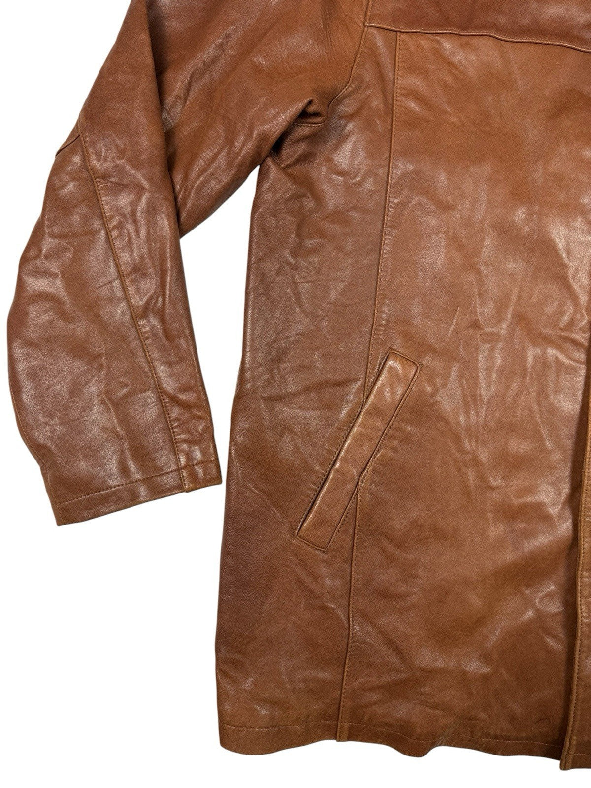 Joseph Barry Retro Brown Genuine Leather Jacket Large