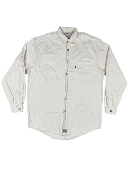 Levi's Vintage 90s White Button Cotton Western Shirt Size Small