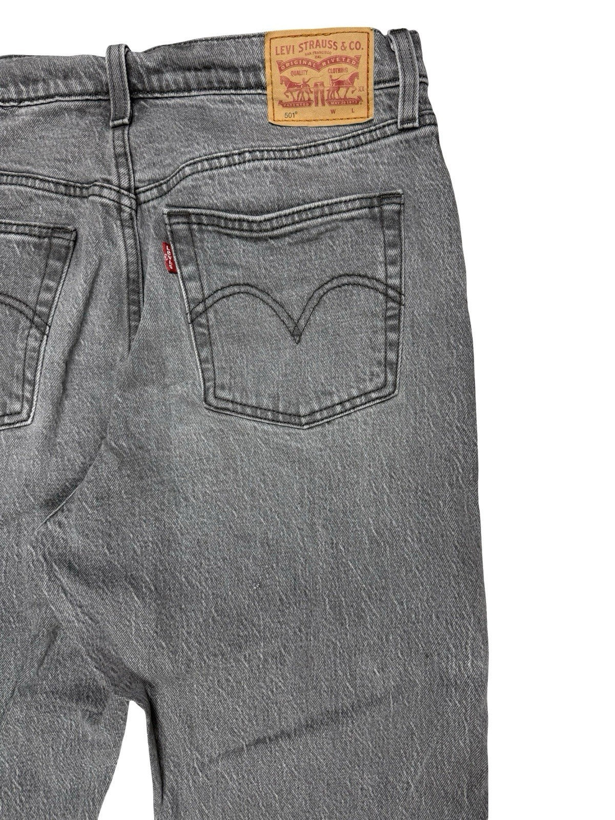 Levi's 501 Grey Faded Denim Jeans 29W 30L
