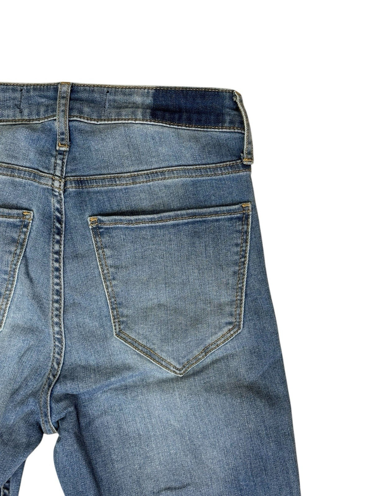 Hollister Blue High-Rise Flare Patchwork Jeans 26W 31L
