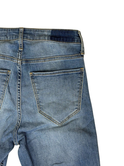 Hollister Blue High-Rise Flare Patchwork Jeans 26W 31L