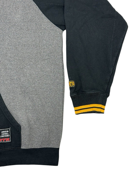 NFL Pittsburgh Steelers Retro Grey Zip Hoodie Jacket XL