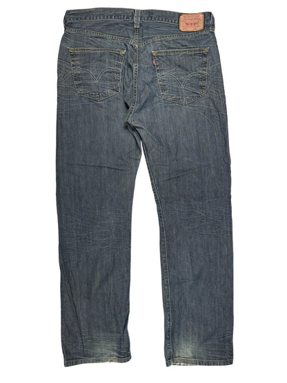 Levi's 501 Blue Straight Leg Button Fly Denim Jeans 36W 32L