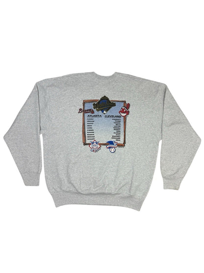 MLB Grey World Series 1995 Atlanta Braves Cleveland Indians Jumper XL