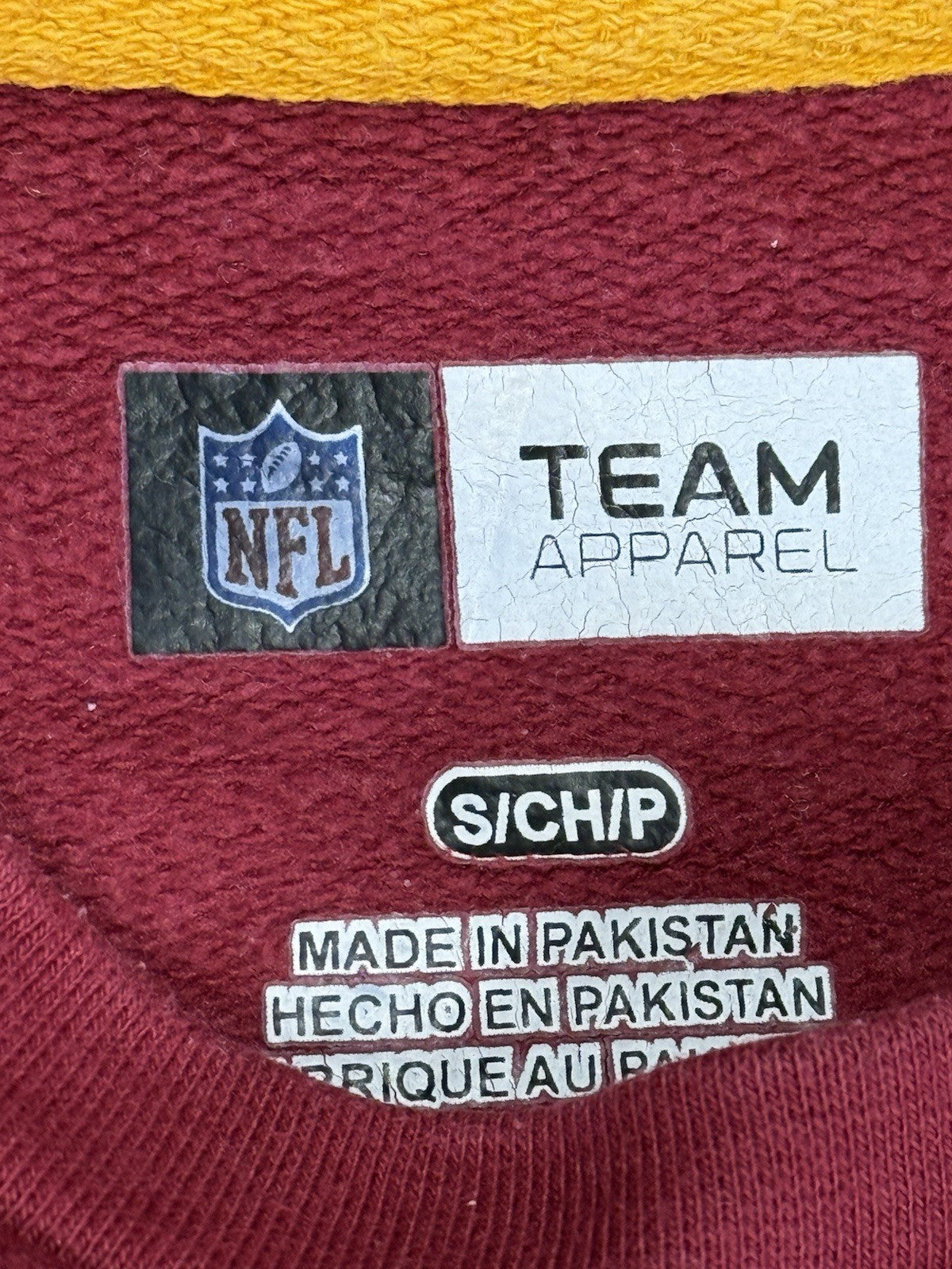 NFL Team Apparel Washington Redskins Retro American Football Jumper Small