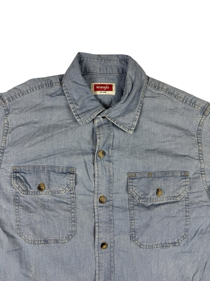 Wrangler Light Blue Western Button Shirt Small