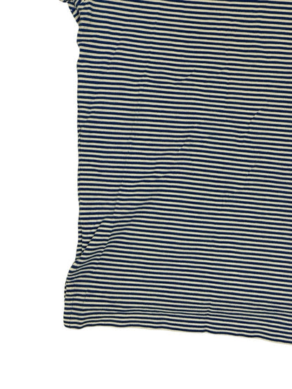 Polo Ralph Lauren Blue Striped Y2K Polo Top Large