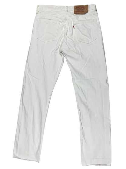 Levi's 501 Vintage 90's White Denim Jeans 33W 32L