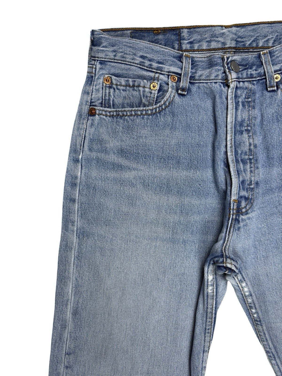 Levi's 501 Retro Light Blue Straight Leg Denim Jeans 30W 32L