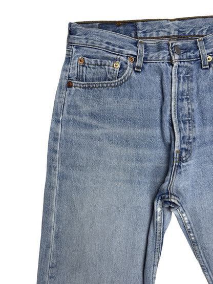 Levi's 501 Retro Light Blue Straight Leg Denim Jeans 30W 32L