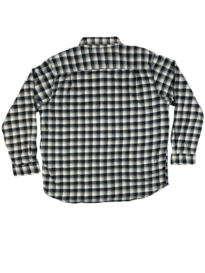 Carhartt Black Plaid Hamilton Relaxed Fit Button Shirt XL