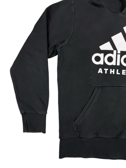 Adidas Black Big Printed Logo Pullover Hoodie Medium