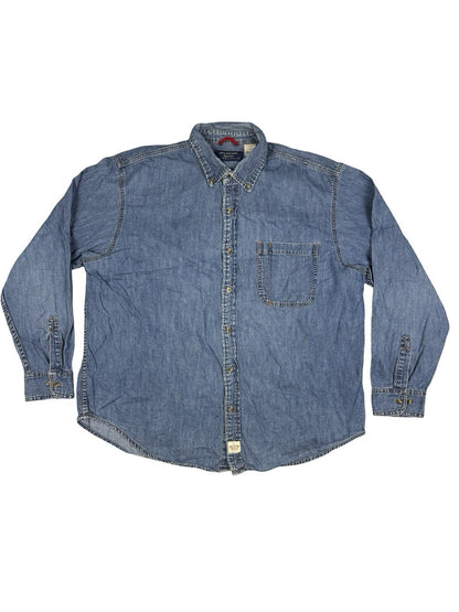 Levi's Signature Blue Denim Button Up Western Shirt XL