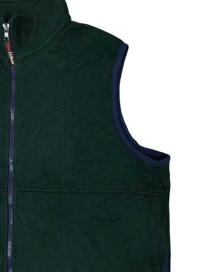 LL Bean Green Micro Pile Fleece Gillet Bodywarmer XL