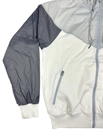 Nike Grey Nylon Windrunner Hooded Track Jacket XS