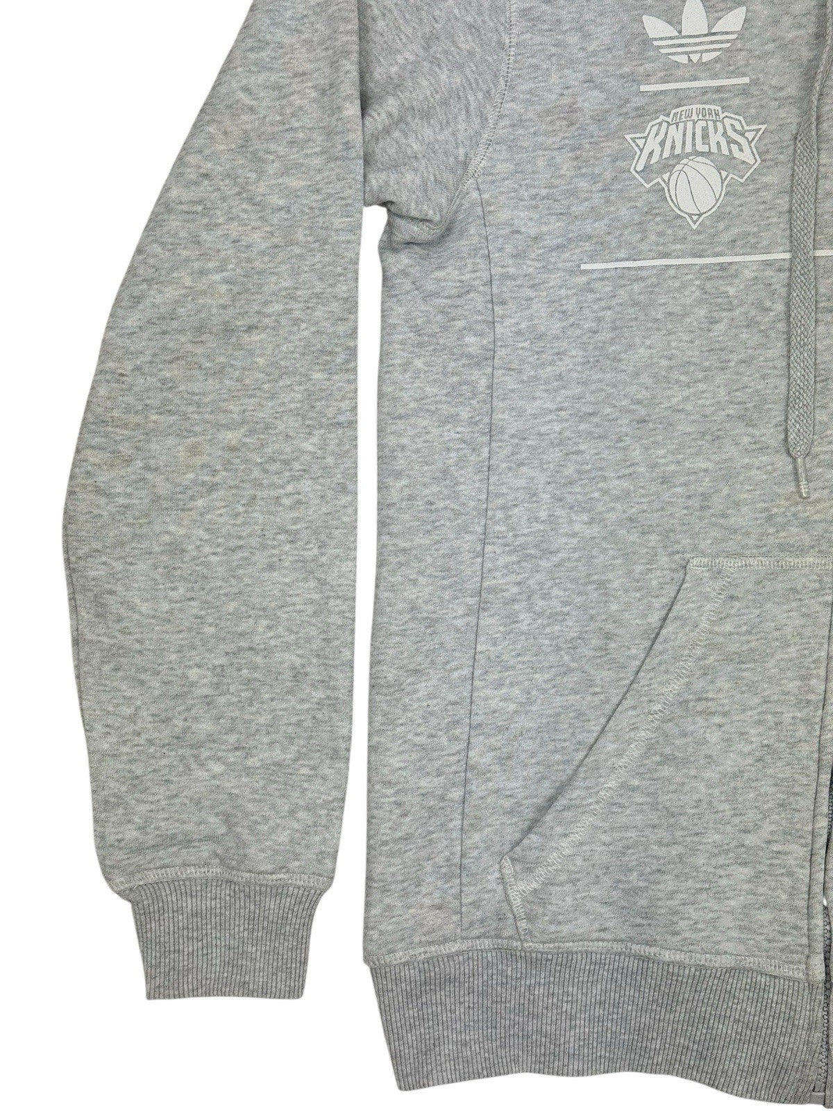 Adidas Grey New York Knicks Zip Hoodie XS