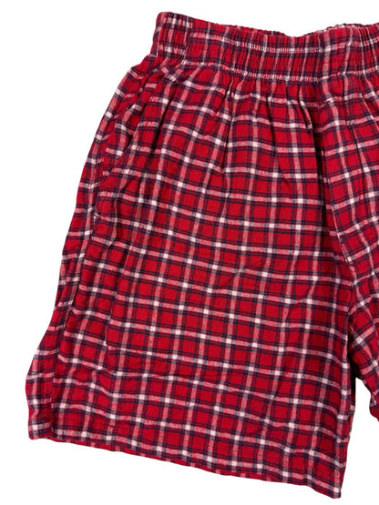 GOTCHA Red Tartan Plaid Cotton Shorts Medium
