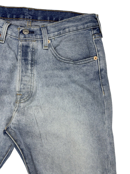 Levi's 501 Faded Blue Straight Leg Denim Jeans 31W 27L