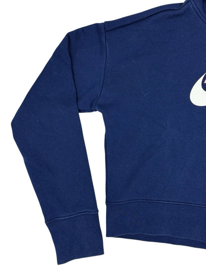 Nike Blue Cropped Printed Hoodie Youth XL