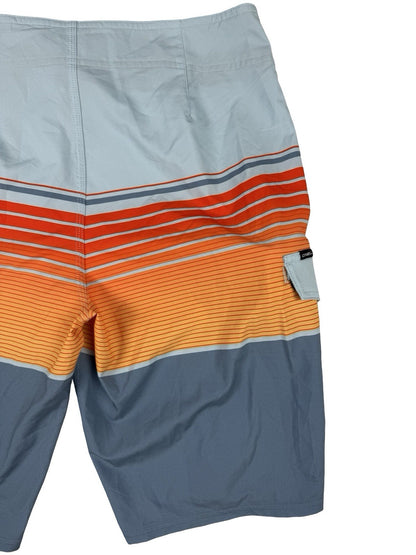 O'Neill Blue Striped Swim Trunk Board Shorts 30W