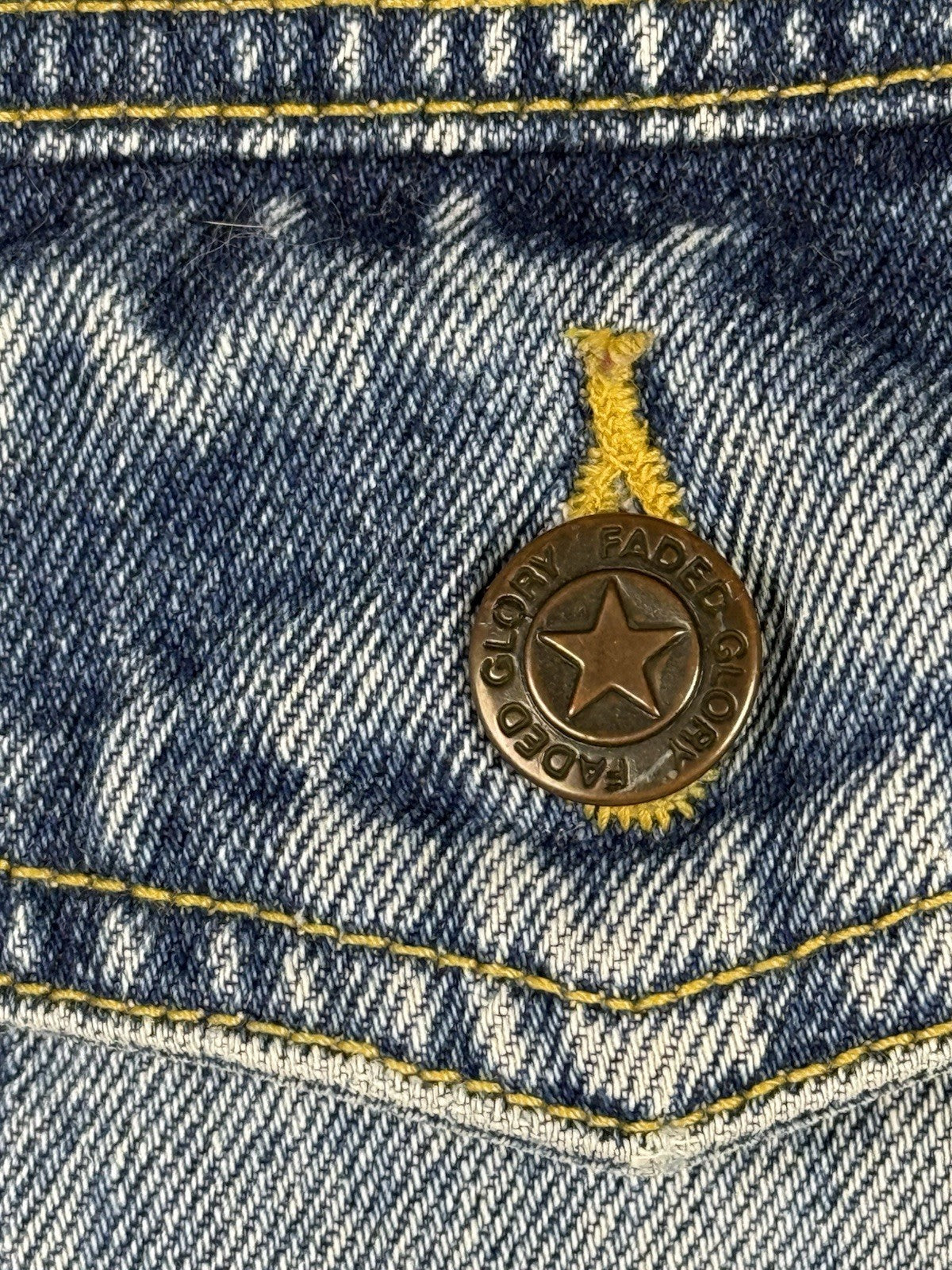 Faded Glory Retro Blue Denim Jacket 2XL