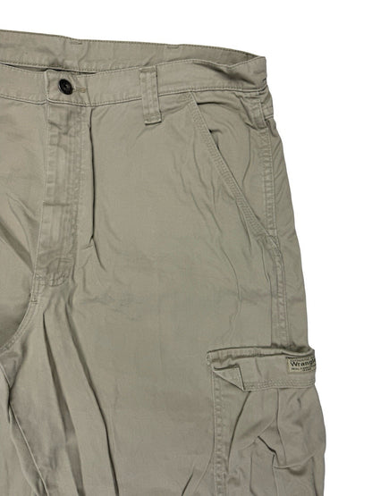 Wrangler Beige Legacy Cargo Twill Chino Trousers Relaxed Fit 36W 32L