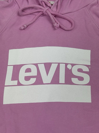 Levi's Pink Printed Big Logo Spellout Hoodie Sweatshirt XS