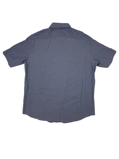 Tommy Hilfiger Blue Regular Fit Short Sleeve Collared Shirt Large