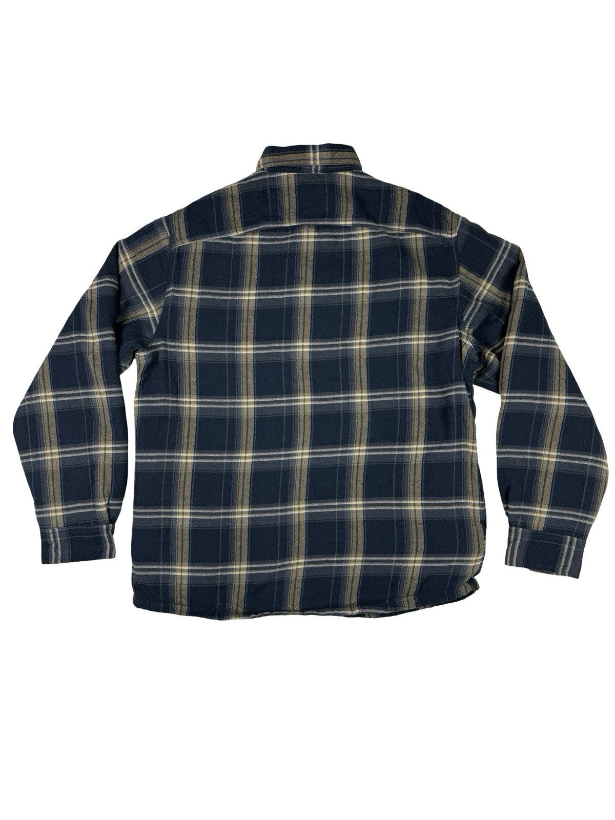 Wrangler Blue Plaid Fleece Lined Shirt Jacket Medium