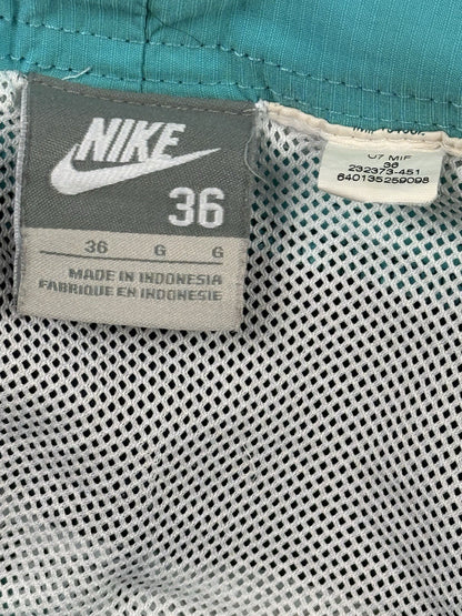 Nike Retro Blue Mesh Web Lined Swim Trunk Board Shorts Size Large (36)