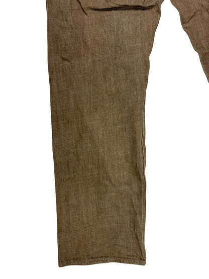 Levi's 501 Brown White Oak Cone Denim Jeans 38W 32L