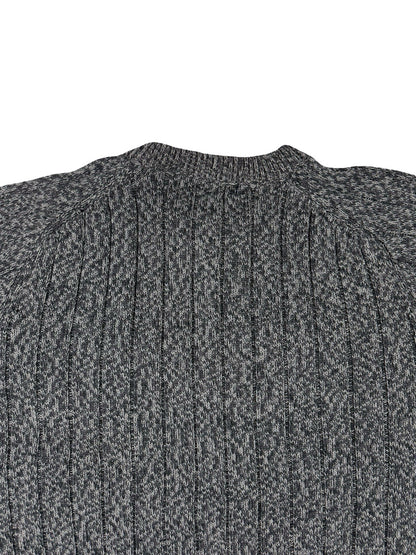Faded Glory Heather Grey Cotton Knit Jumper Large
