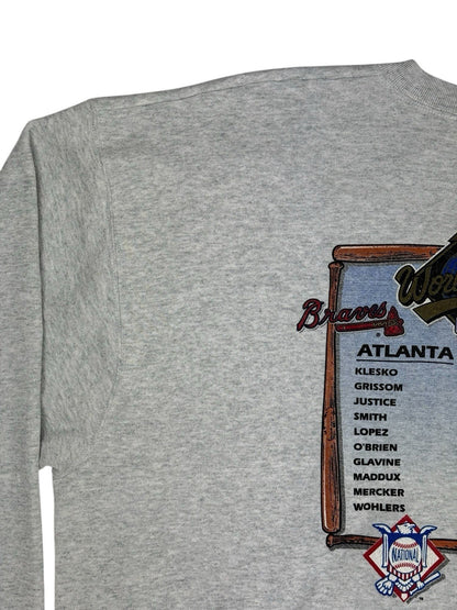 MLB Grey World Series 1995 Atlanta Braves Cleveland Indians Jumper XL