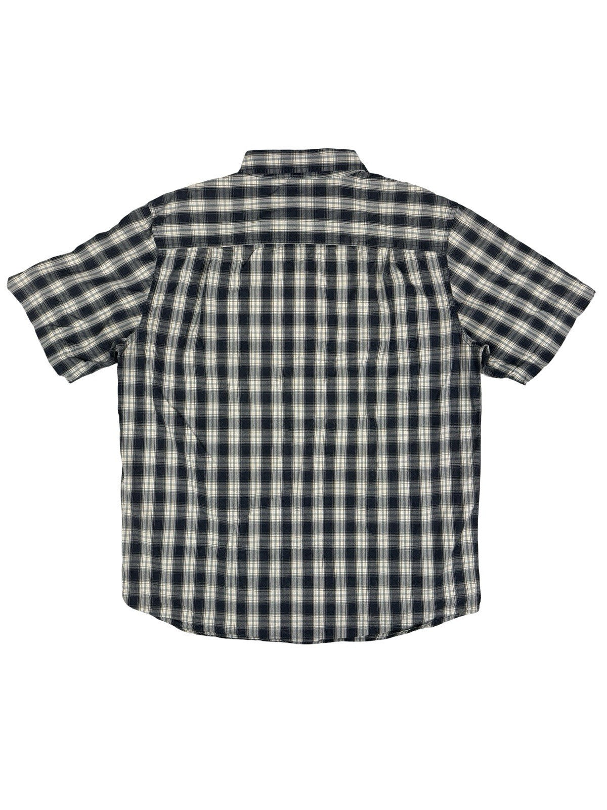 Carhartt Relaxed Fit Blue Plaid Short Sleeve Button Shirt Large