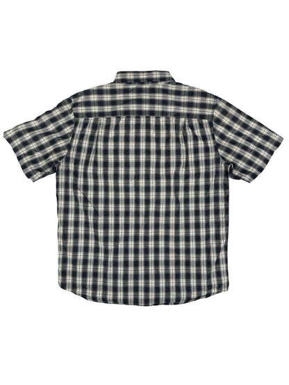 Carhartt Relaxed Fit Blue Plaid Short Sleeve Button Shirt Large