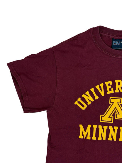 University of Minnesota Retro Maroon American College Top Tshirt Small