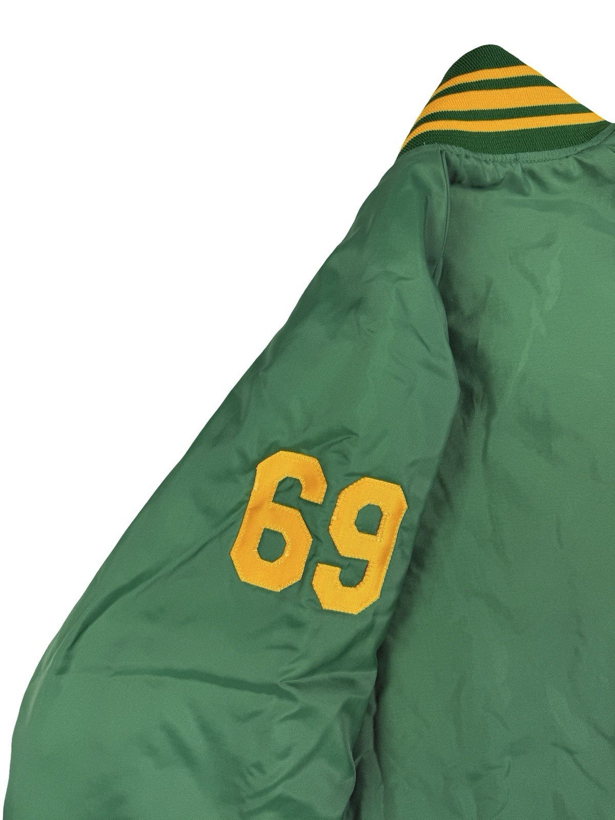 Vintage Green Insulated MVP American Football Letterman Jacket Medium