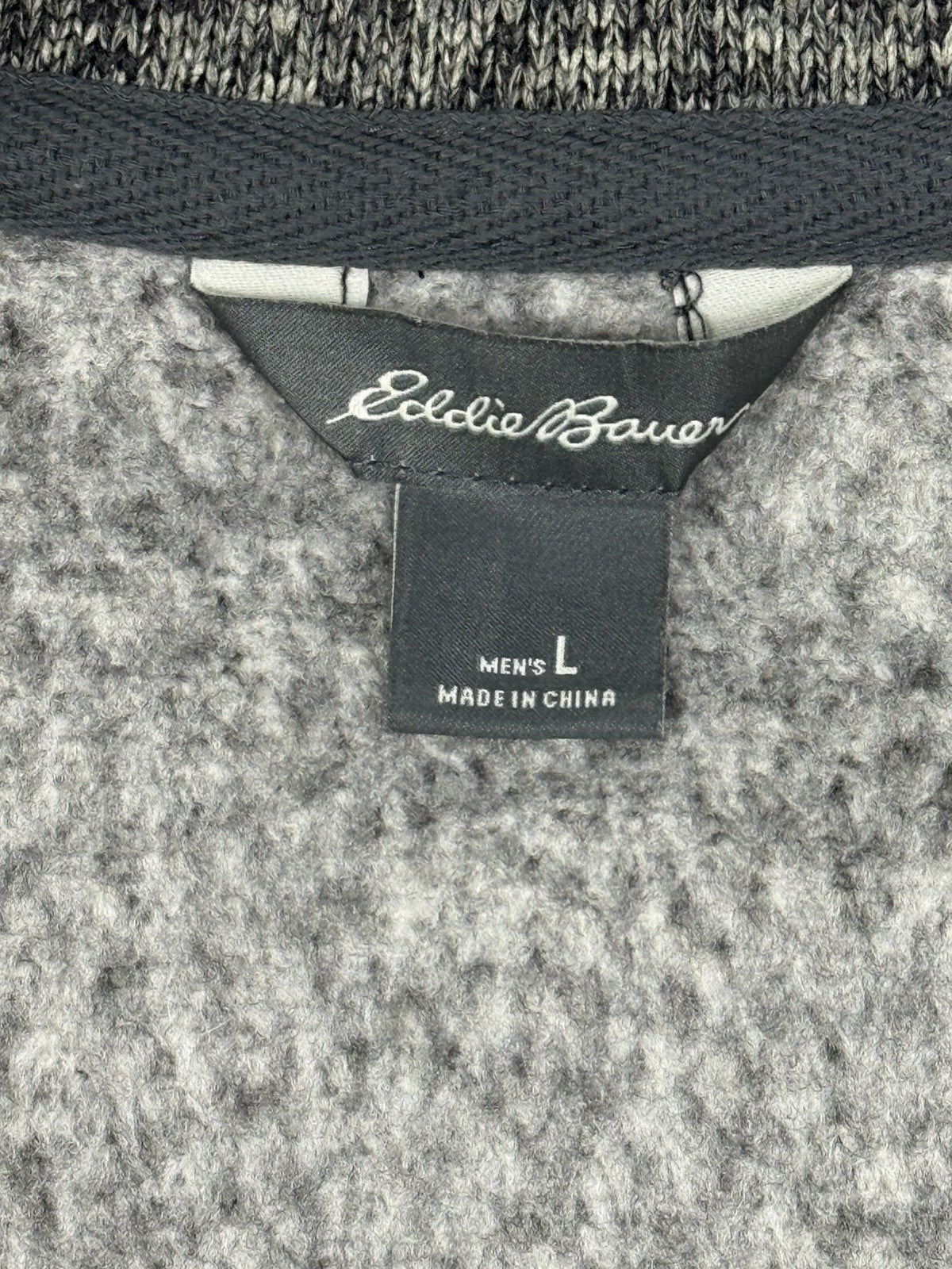 Eddie Bauer Grey Zip Polyester Gilet Body Warmer Large