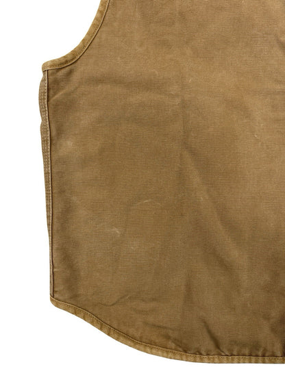 Carhartt Sherpa Lined 90s Beige Work Vest Gilet Body Warmer Large