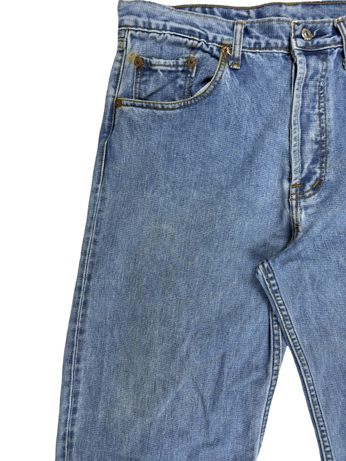 Levi's 501 Vintage Relaxed Fit Tapered Leg Blue Denim Jeans 34W 34L USA