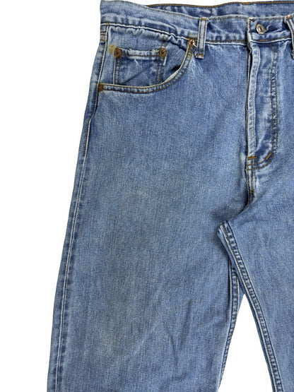 Levi's 501 Vintage Relaxed Fit Tapered Leg Blue Denim Jeans 34W 34L USA