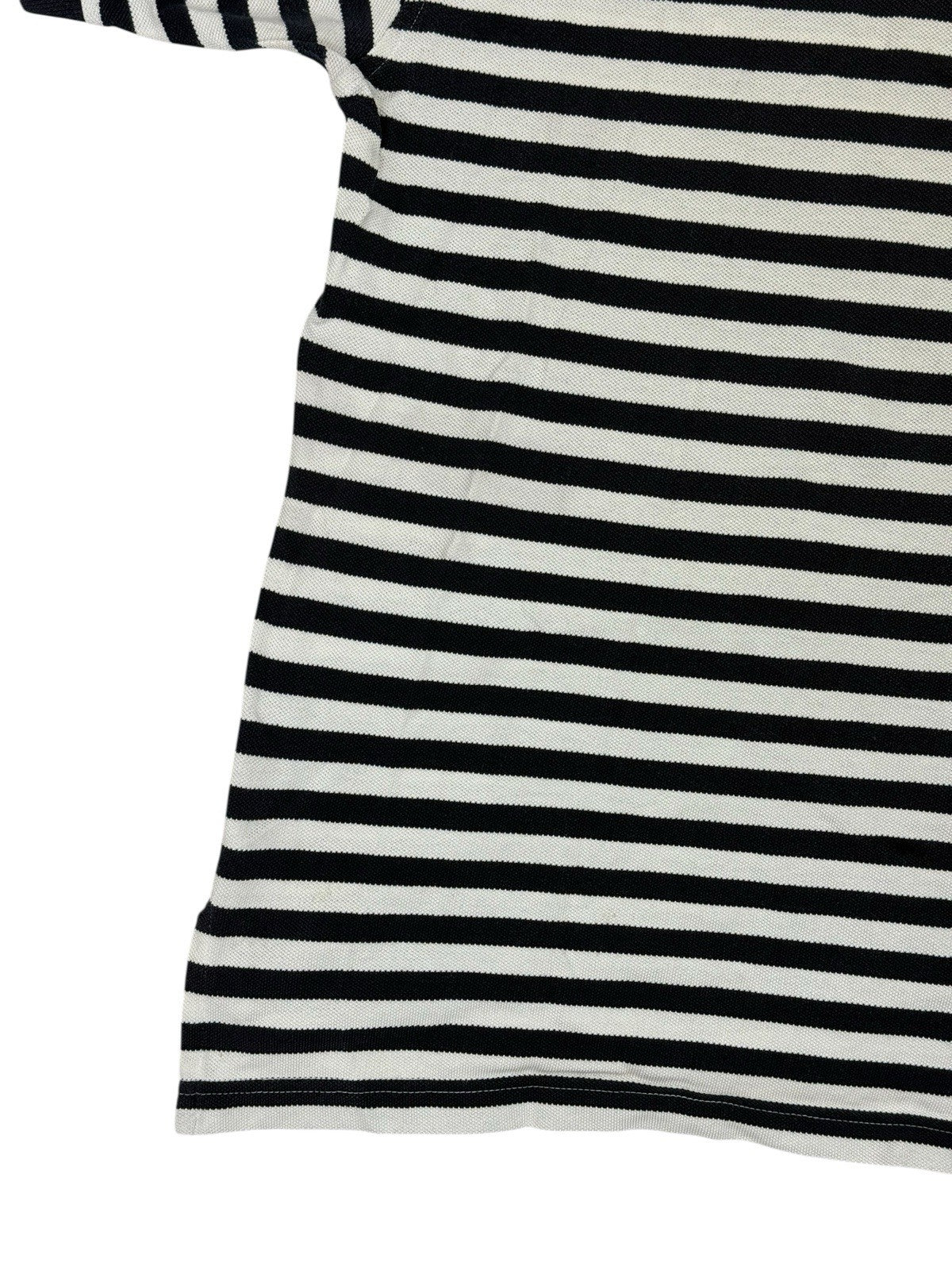 Tommy Hilfiger Blue Striped Cotton Polo Top Small