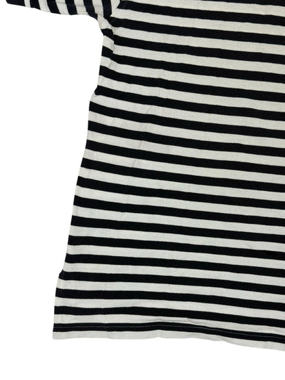 Tommy Hilfiger Blue Striped Cotton Polo Top Small