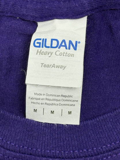 Gildan Purple American School Sports Printed HGRA Top Medium
