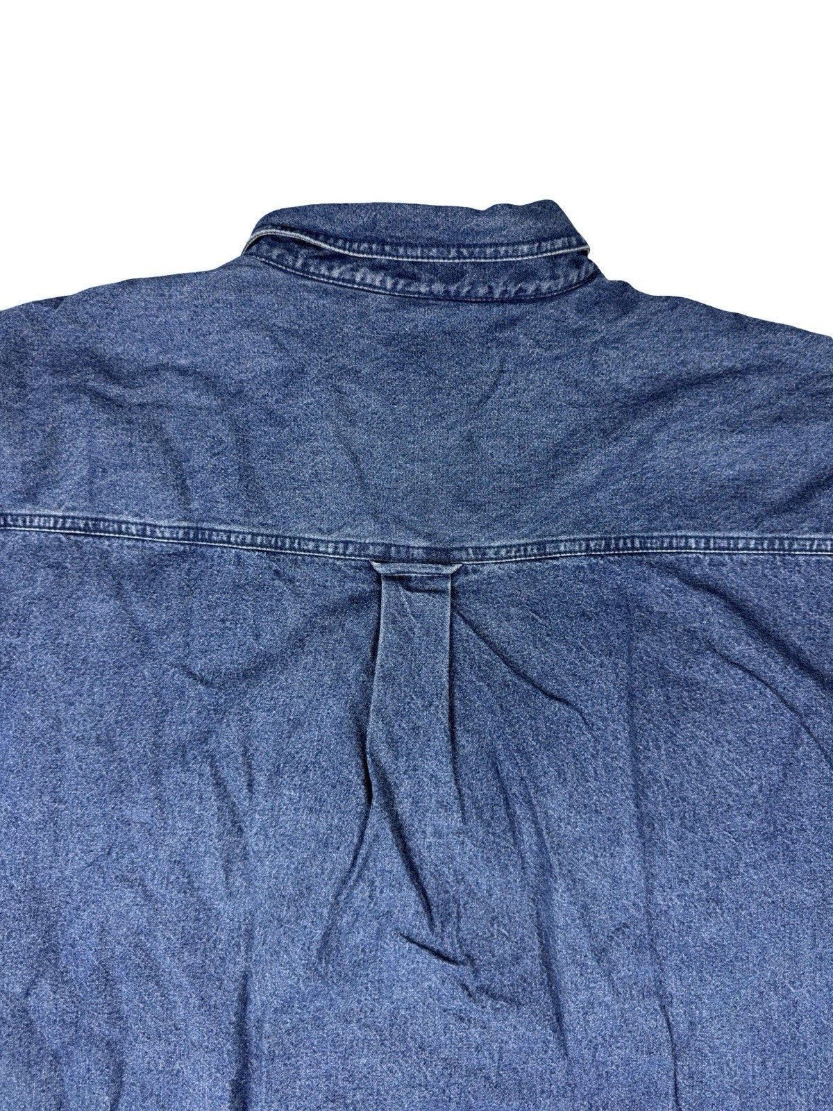Sun River Vintage Blue Denim Fleece Lined Shirt Jacket Large