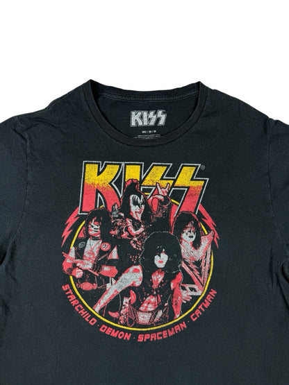 KISS Rock Band Black Music Top Medium