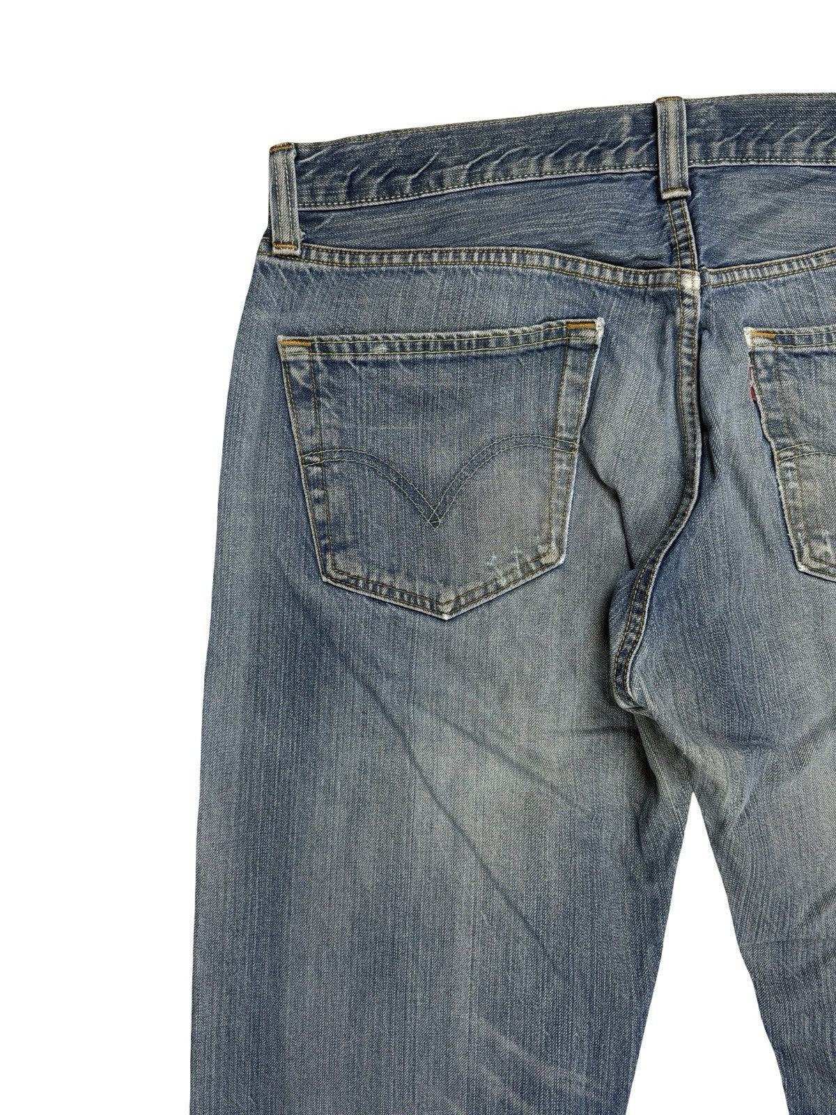 Levi's 501 Original Blue Straight Leg Button Fly Denim Jeans 36W 32L
